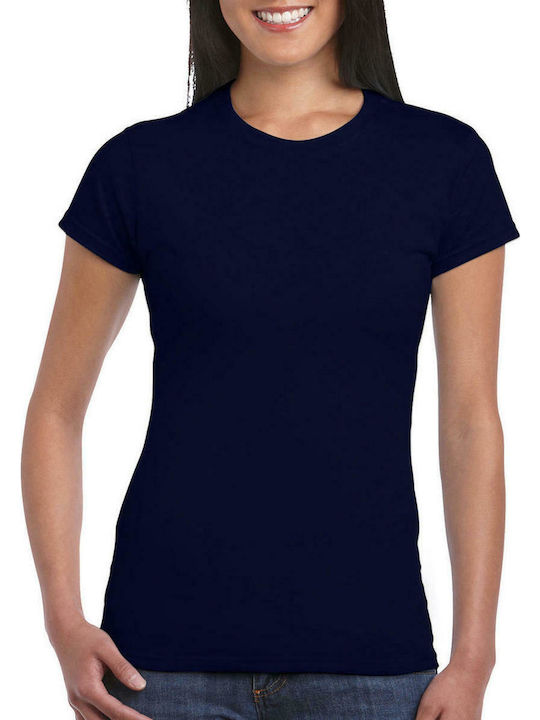 Gildan 64000L Women's Short Sleeve Promotional T-Shirt Navy Blue