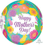 Μπαλόνι Foil Στρογγυλό Orbz Happy Mothers Day Πολύχρωμο 40εκ.