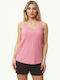 Bodymove Women's Athletic Cotton Blouse Sleeveless Pink
