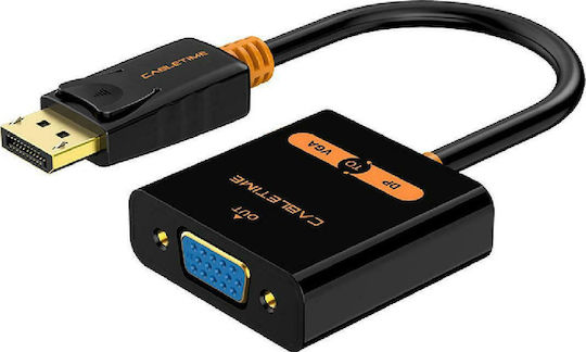 Cabletime AV586 Converter DisplayPort male to VGA female 1pcs