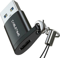 Cabletime C28 Μετατροπέας USB-A male σε USB-C female