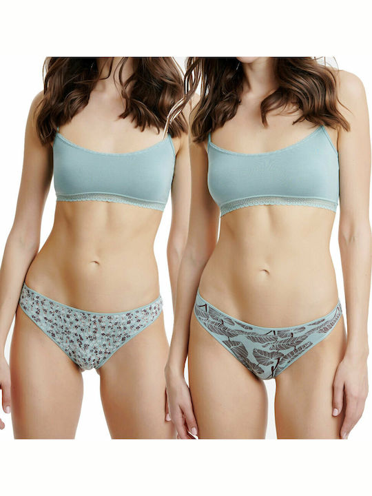 Walk Bamboo Women's Brazil 2Pack Light Blue