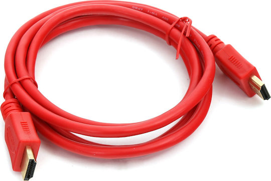 Omega HDMI 1.4 High Speed 1080p 120Hz Cable HDMI Male - HDMI Male 1.5m Red