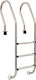 vidaXL Σκάλα Πισίνας με 3 Σκαλοπάτια από Ανοξείδωτο Ατσάλι 158x49x53.3εκ.