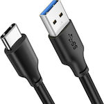 Cabletime C160 Regular USB 3.0 3A Cable USB-C male - USB-A male Μαύρο 2m