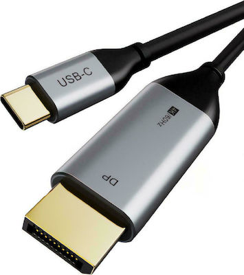 Cabletime C160 USB 2.0 Cable USB-C male - DisplayPort male Black 1.8m