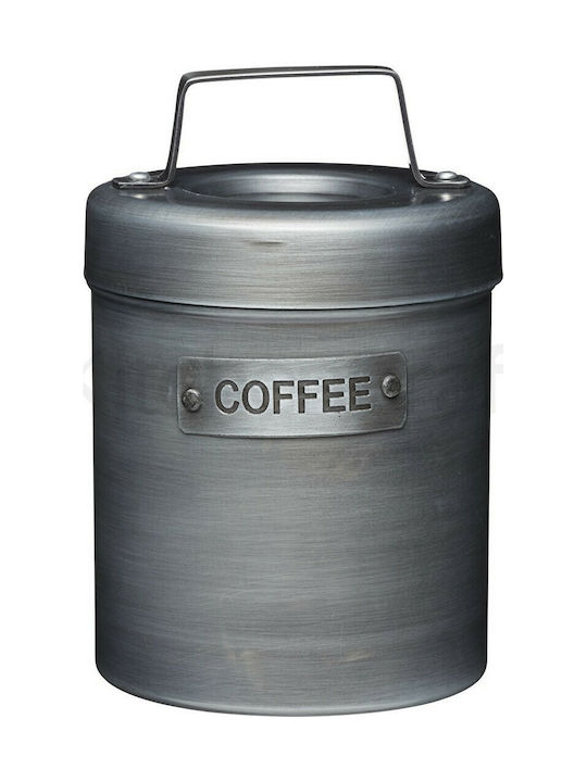 Kitchen Craft Βάζο Καφέ με Αεροστεγές Καπάκι Μεταλλικό σε Γκρι Χρώμα