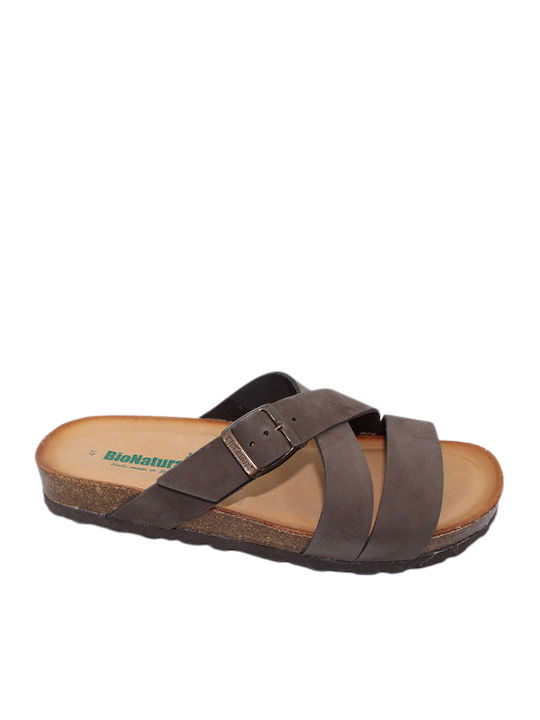 Bionatura Men's Open Sandal 38TAURE UOMO Dark Brown