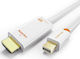 Cabletime Cable mini DisplayPort male - HDMI male 4K 1.8m Λευκό