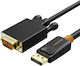Cabletime Cable DisplayPort male - VGA male 1.8m Black ()