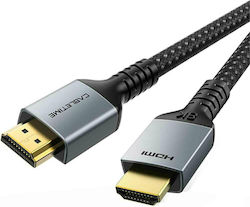Cabletime HM8K HDMI 2.1 Braided HDMI male - HDMI male 3m Μαύρο