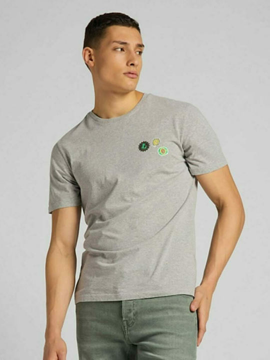 Lee Summer Logo Men's Short Sleeve T-shirt Gray