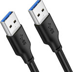 Cabletime USB 3.0 Cablu USB-A de sex masculin - USB-A de sex masculin Negru 1m