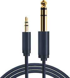 Cabletime Cable 6.3mm male - 3m Μαύρο