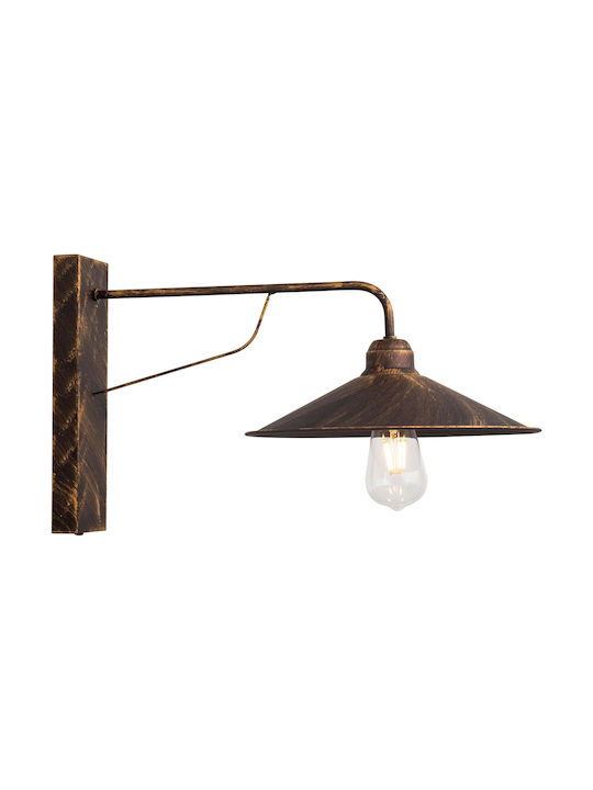 ArkoLight Industrial Wall Lamp with E27 Bronze 30x30x40cm 273-22/A1