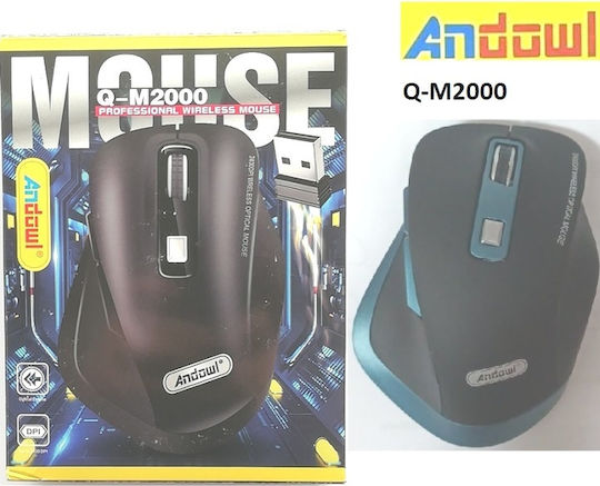 Andowl Q-M2000 Kabellos Ergonomisch Maus Schwarz