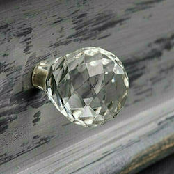 Synchronia Knob Furniture made of Glass & Metallic Transparent D30mm NADK68 1pcs