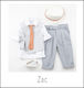 Bambolino Boys Baptism Suit with Vest Zac 6pcs ...