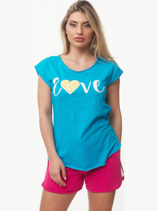 Bodymove -5 Femeie Tricou Turcoaz