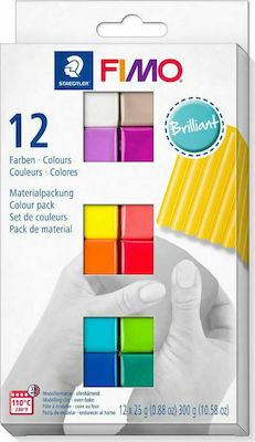 Staedtler Fimo Σετ Brillant Polymer Clay Multicolours 300gr 8023 C12-2