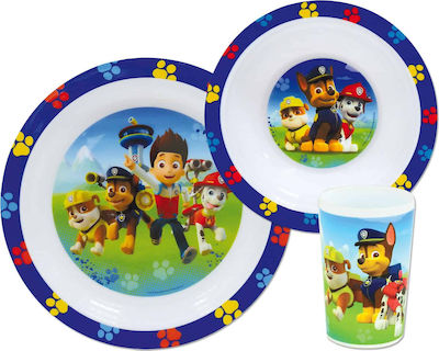 Ango Set Essgeschirr Paw Patrol aus Kunststoff Mehrfarbig 3Stück für 6+ Monate