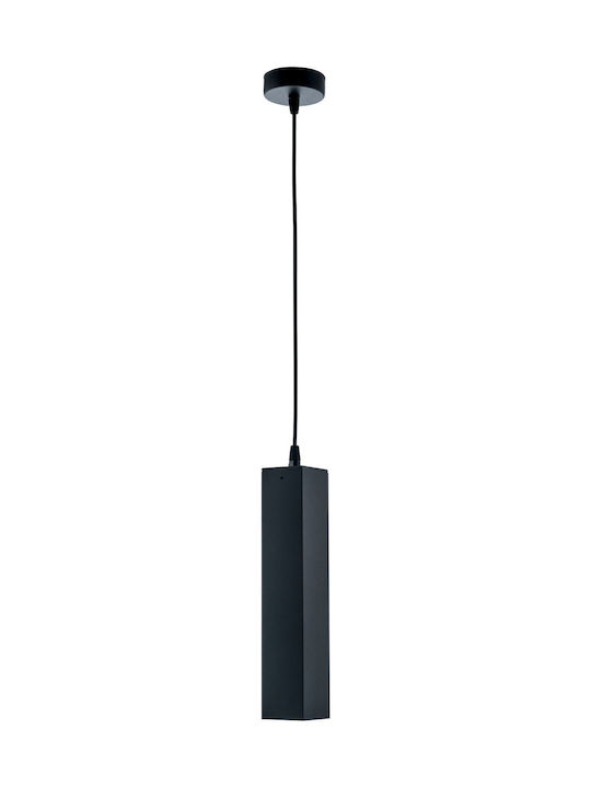 ArkoLight Μοντέρνο Κρεμαστό Φωτιστικό Μονόφωτο με Ντουί GU10 σε Μαύρο Χρώμα