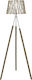 Click Vintage Floor Lamp H152xW38cm. with Socket for Bulb E27 Beige