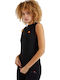 Desata Women's Athletic Crop Top Sleeveless Black