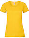Fruit of the Loom Valueweight T Γυναικείο Διαφημιστικό T-shirt Κοντομάνικο Sunflower