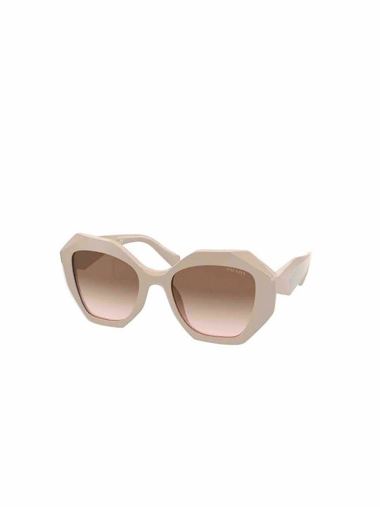 Prada Women's Sunglasses with Beige Acetate Frame and Brown Gradient Lenses PR 16WS VYJ0A6