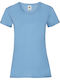 Fruit of the Loom Valueweight T Women's Short Sleeve Promotional T-Shirt Sky Blue
