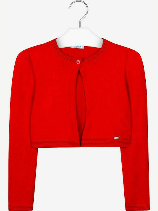 Mayoral Girls Bolero Jacket with Buttons Red