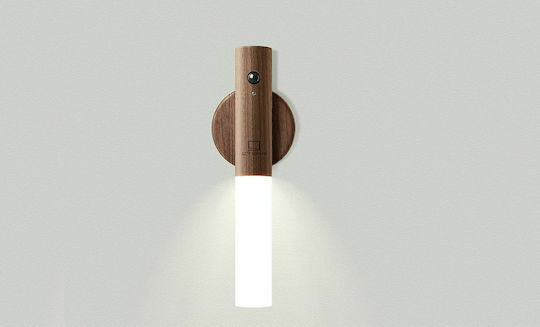 Gingko Smart Baton Light Винтидж Светлини за Стена с Интегриран LED с USB Порт Кафяв