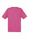 Fruit of the Loom Original T Ανδρικό Διαφημιστικό T-shirt Κοντομάνικο σε Φούξια Χρώμα