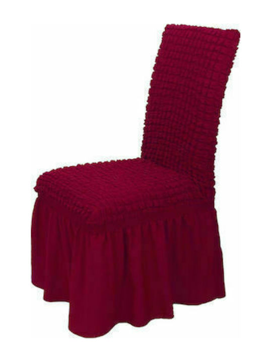 Ehome Elastische Abdeckung für Stuhl Bordeaux With Volant 1Stück EH-0158-1
