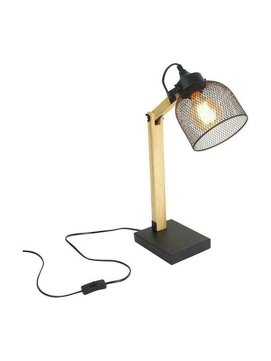 The Home Deco Factory Bürobeleuchtung mit klappbarem Arm für E27 Lampen in Schwarz Farbe