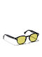 Moscot Lemtosh Sonnenbrillen mit Schwarz Rahmen und Gelb Linse