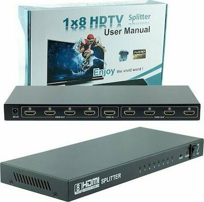 S-Link 1X8 HDMI Splitter 14218