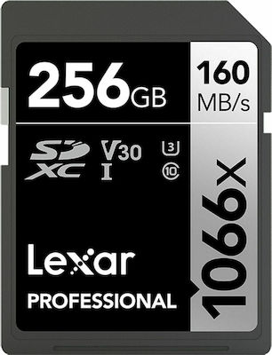 Lexar Professional 1066x SDXC 256GB Class 10 U3 V30 UHS-I