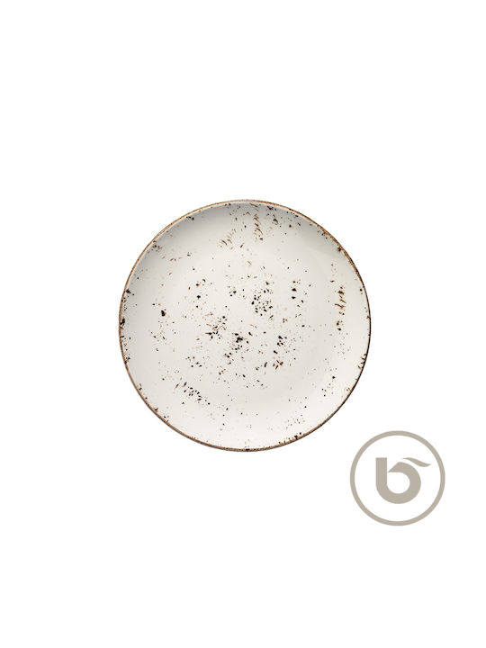 Bonna Grain Plate Shallow made of Porcelain Beige with Diameter 27cm
