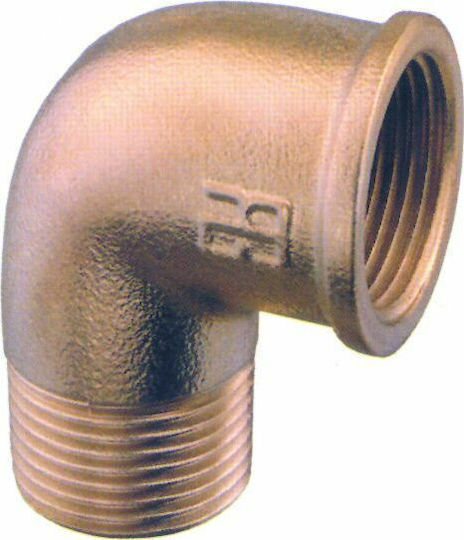 Lalizas Colțar Tub Alamă 3/8" Masculin/Feminin 90063