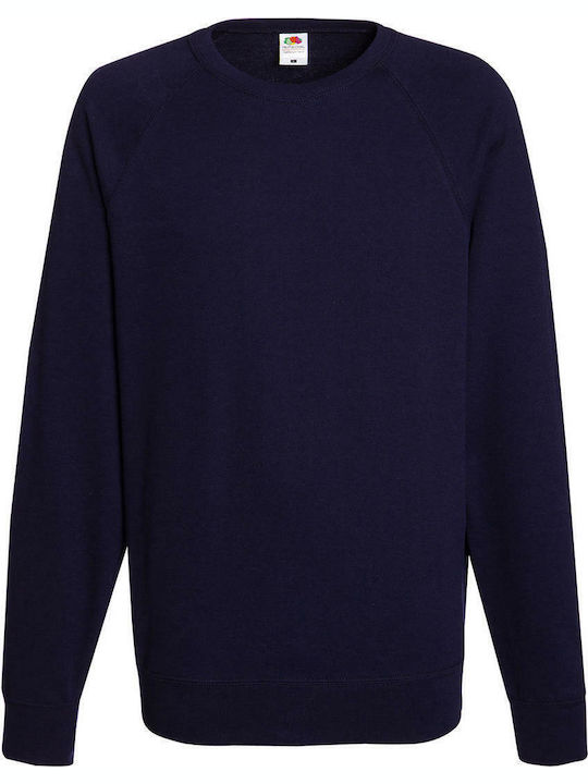 Fruit of the Loom Lightweight Raglan Ανδρική Διαφημιστική Μπλούζα Μακρυμάνικη Deep Navy