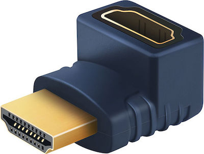 Cabletime AV599 Μετατροπέας HDMI male σε HDMI male Μπλε