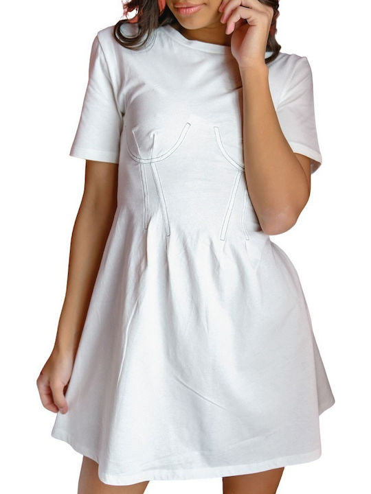 Kendall + Kylie Mini All Day Φόρεμα Μακό Λευκό