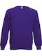 Fruit of the Loom Classic Raglan Men's Long Sleeve Promotional Sweatshirt Purple