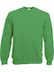 Fruit of the Loom Classic Raglan Men's Long Sleeve Promotional Sweatshirt Kelly Green
