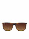 OJO Sunglasses Oeil Unisex Sunglasses with Brown Tartaruga Horn-Rimmed Frame and Brown Polarized Lenses 44OEV73019