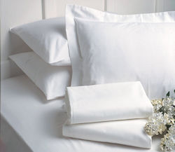 Palatex Hotel Sheet White Queen Size 240x270cm 100% Cotton 1pcs