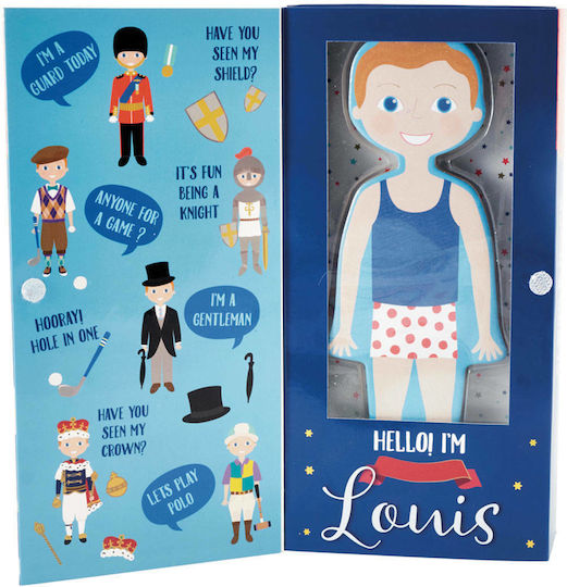 Floss & Rock Magnetic Construction Toy Dress Up Wooden Magnetic Doll Louis for Children Aged 3+