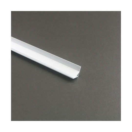Geyer На открито Алуминиев Профил за LED Лента с Опал Покритие 200x1.5x1.5см.